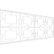 Ekena Millwork Set of Four Panels for 94 1/2"W x 36 1/4"H Monument Fretwork Wainscot Wall Paneling WPKP18X01X47MMT - alternate 1